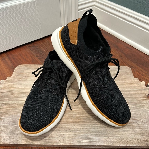 Bruno Marc Men’s Black & Tan Casual Dress Sneakers Size 12 Great Condition - Picture 1 of 7